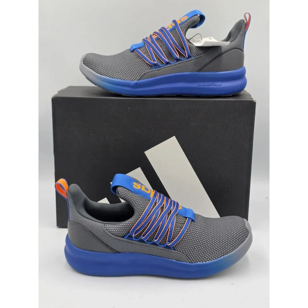 Adidas Lite Racer Adapt 7.0 K Kids 6Y Women’s 7.5 Grey Blue Orange JI1205 NIB